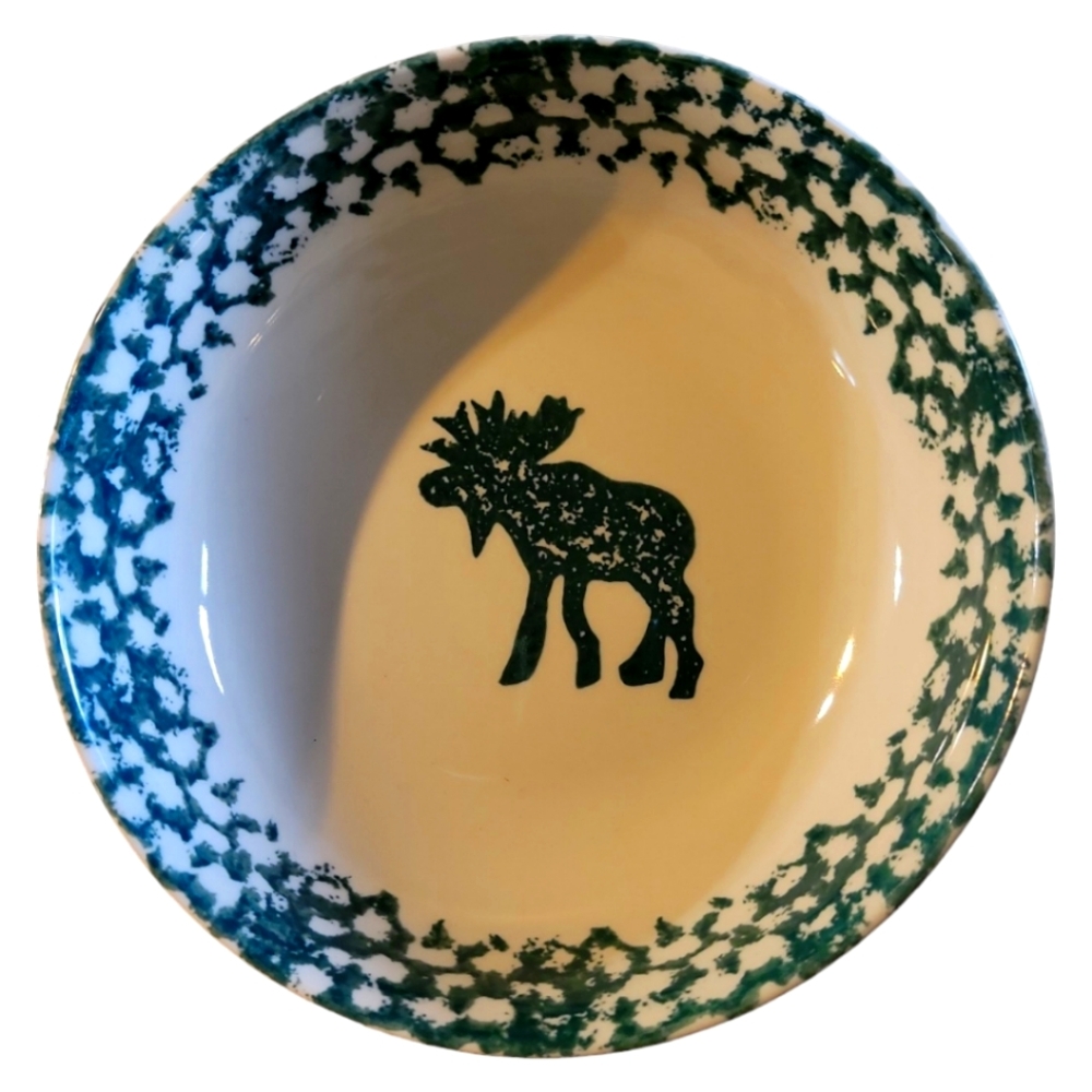 1 Vtg Moose Country Tienshan Folkcraft Soup/Cereal Bowl 6 1/2"